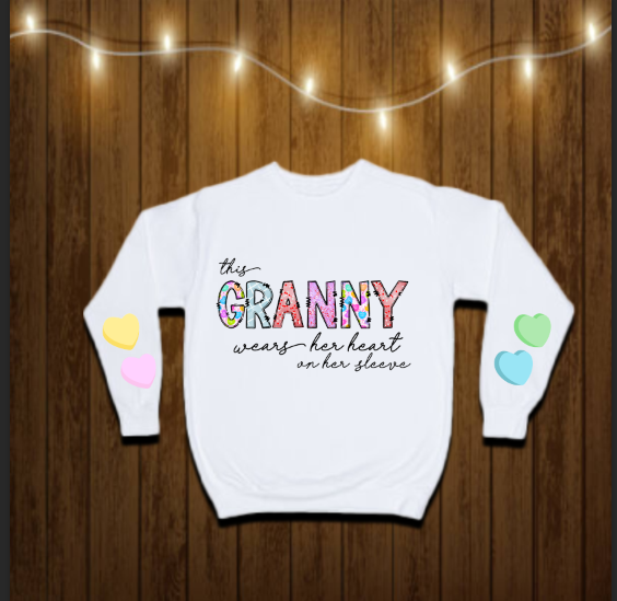 Her hearts on her sleeve