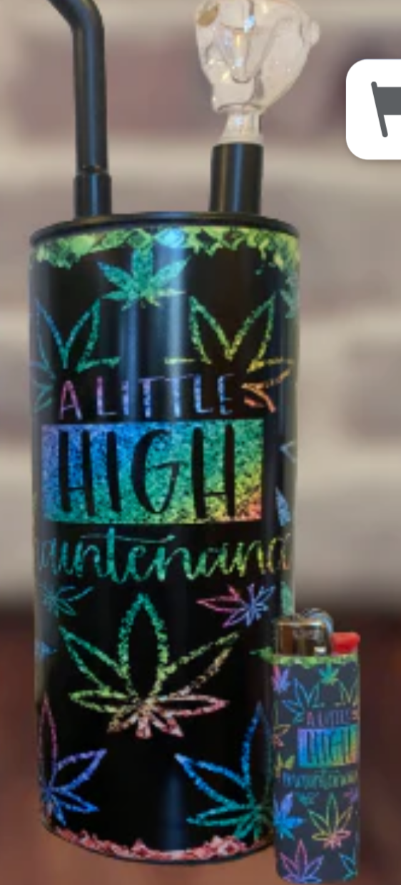 Cold smoking hookah tumblers with matching lighter